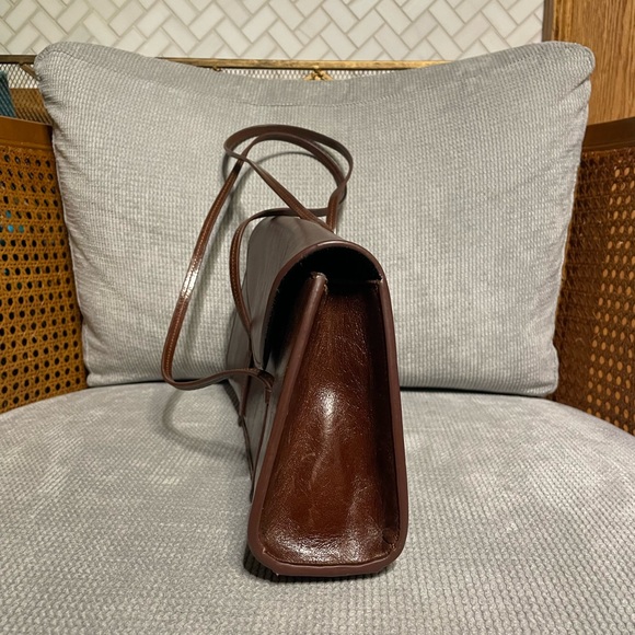 Reformation Elena Shoulder Bag Chestnut Leather - Picture 6 of 9